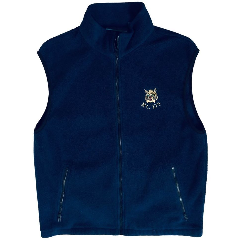 Vintage Harvard Square Fleece Zip Sz M Vest Jacket